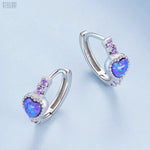 Load image into Gallery viewer, Purple Opal Earrings | Sterling Silver Elegant Jewelry - Stellosi
