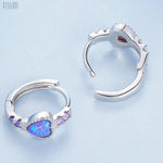 Load image into Gallery viewer, Purple Opal Earrings | Sterling Silver Elegant Jewelry - Stellosi
