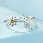 Load image into Gallery viewer, Luminous Firefly Ring | Sterling Silver Platinum-Plated Glow Jewelry - Stellosi
