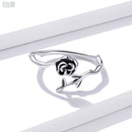 Load image into Gallery viewer, Rose with thorns | 925 Sterling Silver Oxidized Ring - Stellosi
