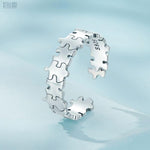 Load image into Gallery viewer, Puzzle Ring | Sterling Silver Oxidized Woman Jewelry - Stellosi
