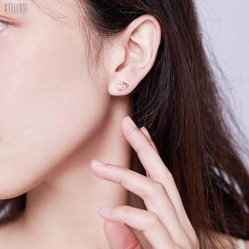 Palpitation Heart Earrings | Sterling Silver Romantic Jewelry - Stellosi
