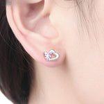 Load image into Gallery viewer, Palpitation Heart Earrings | Sterling Silver Romantic Jewelry - Stellosi
