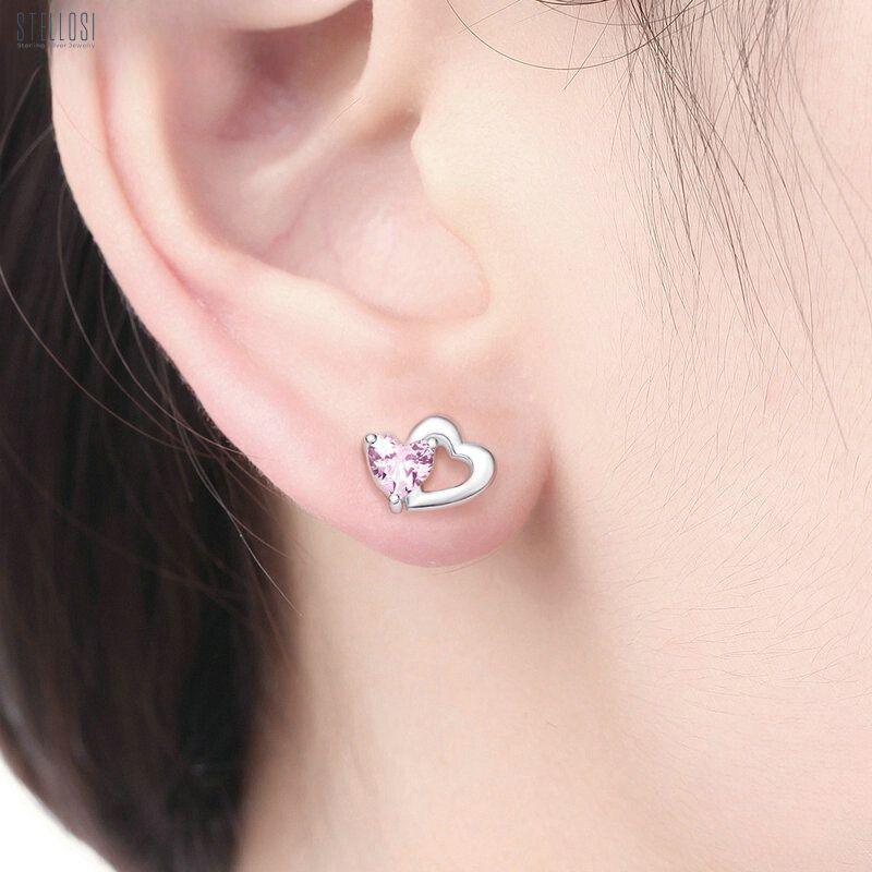 Palpitation Heart Earrings | Sterling Silver Romantic Jewelry - Stellosi