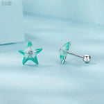 Load image into Gallery viewer, Opal Starfish Clips | 925 Sterling Silver Beach Earrings - Stellosi
