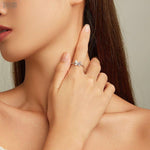Load image into Gallery viewer, Pink Butterfly Braided | Sterling Silver Oxidized Opening Ring - Stellosi
