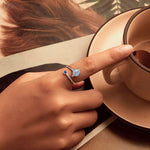 Load image into Gallery viewer, Planet Ring | Sterling Silver White Gold-Plated Celestial Design - Stellosi
