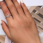 Load image into Gallery viewer, Octopus Whisker Open Ring | 925 Sterling Silver with Plated Platinum - Stellosi
