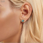 Load image into Gallery viewer, Opal Starfish Clips | 925 Sterling Silver Beach Earrings - Stellosi
