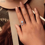 Load image into Gallery viewer, Planet Ring | Sterling Silver White Gold-Plated Celestial Design - Stellosi
