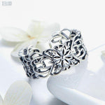 Load image into Gallery viewer, Rose Ring | Sterling Silver with Platinum &amp; Rose Gold - Stellosi
