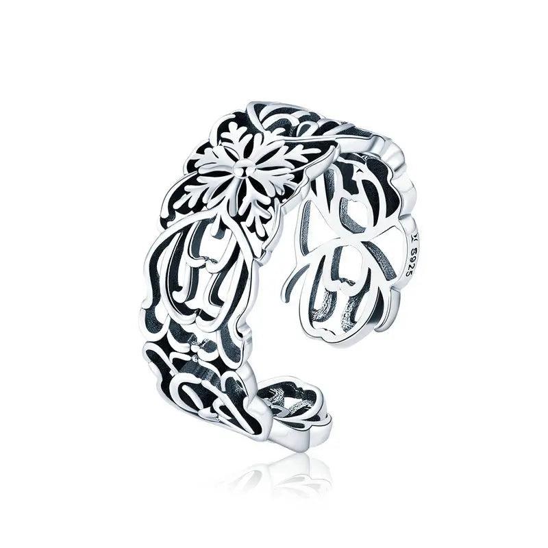Rose Ring | Sterling Silver with Platinum &amp; Rose Gold - Stellosi
