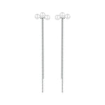 Load image into Gallery viewer, Starlight Threader Earrings | Sterling Silver with Blue Accents
